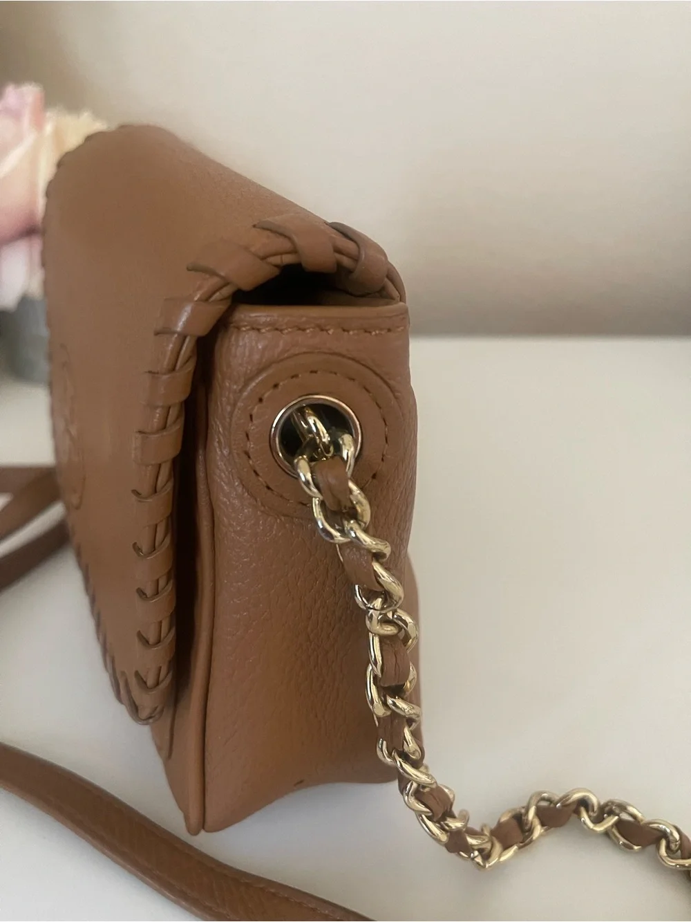Tory Burch Saddle Brown Leather Crossbody